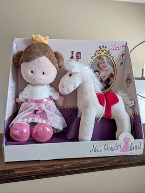 Nici Wonderland Minilisbeth Princess Doll & White Pony Plush Set New
